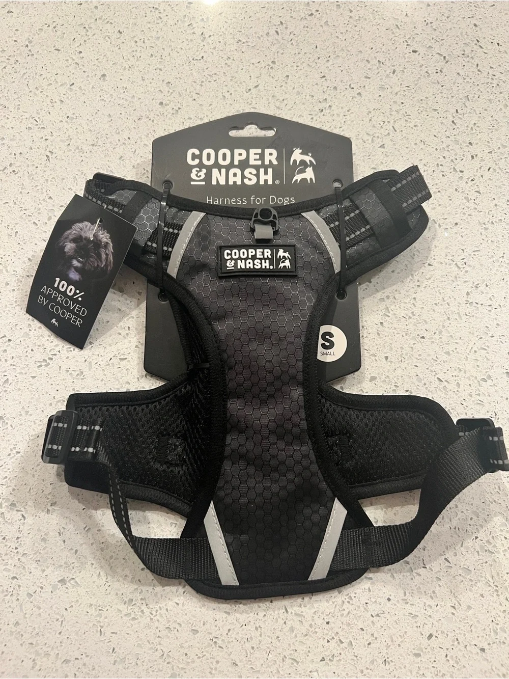 Cooper & Nash Reflective Black Dog Harness - Small